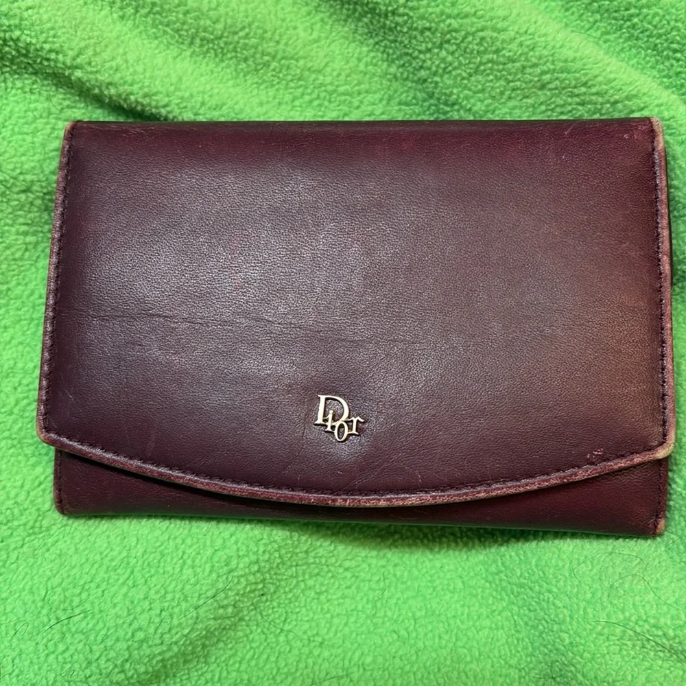 Authentic Beautiful vintage Dior burgundy Wallet